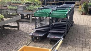 Garden centre shopping trolleys